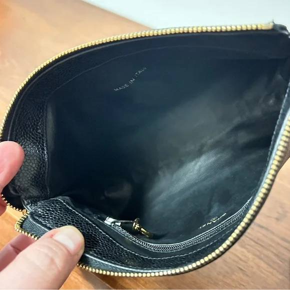Chanel Caviar Timeless CC Cosmetic Pouch Black - Picture 7 of 10